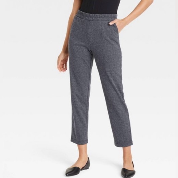 a new day Pants - High-Rise Knit Pants Gray Sz Sm